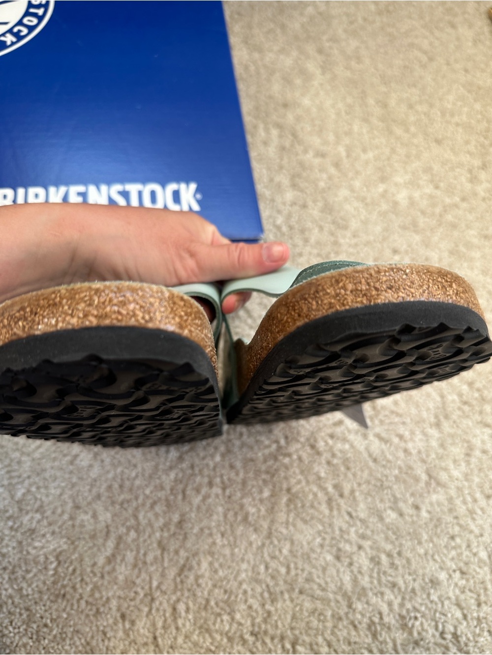 Birkenstock Gizeh Big Buckle High-Shine Surf Green 39 NWT - Picture 4 of 7